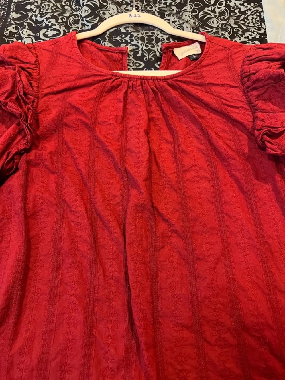 Universal Thread Red Ruffle Sleeve Blouse - Picture 8 of 10